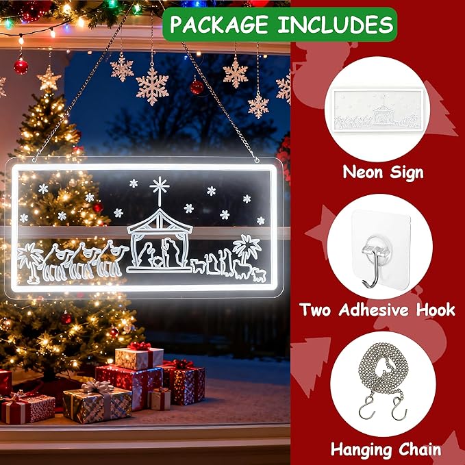 Christmas Home Decor Neon Sign Led Neon Christmas Lights Ornaments Tree Decorations Outdoor Neon Signs for Wall Decor USB Powered Led Neon Signs for Room Decoration