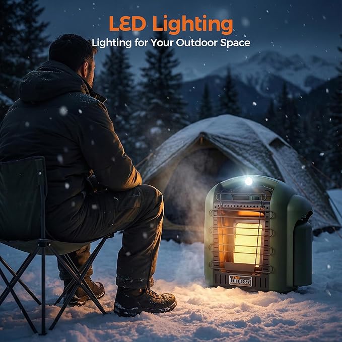 THE BOSS Propane Heater for Patio, 6000 BTU Portable Heater Outdoor Use Propane, Outdoor Space Heater for Camping