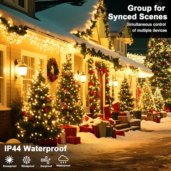 98 FT 300 LED String Lights Outdoor Indoor, Christams String Lights Waterproof 8 Modes & Timer, Fairy Lights Plug in for Bedroom, Weeding, Patio, Party, Holiday,Christmas Decor (Warm White)