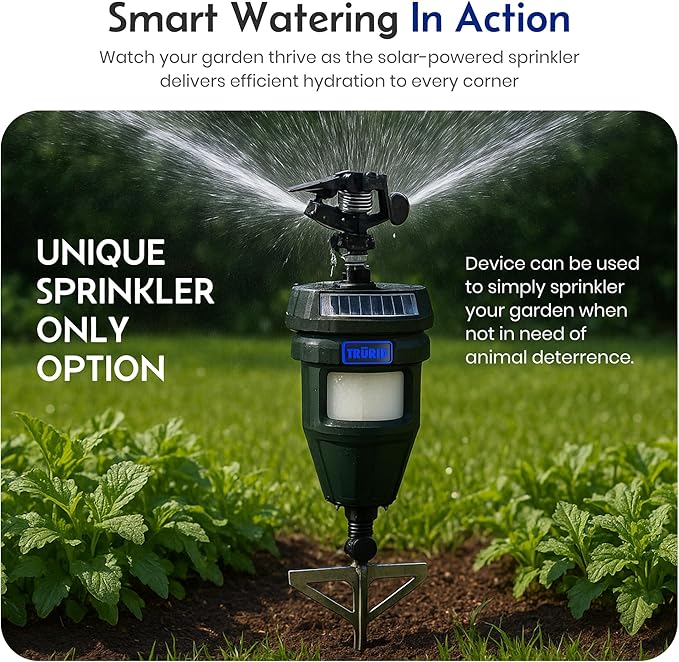 Motion Activated Sprinklers for Yard - Effective Deer & Cat Repellent, Skunk Deterrent, Raccoon & Dog Repellent, Lawn Sprinkler System, Water Sprinkler for Lawn Protection