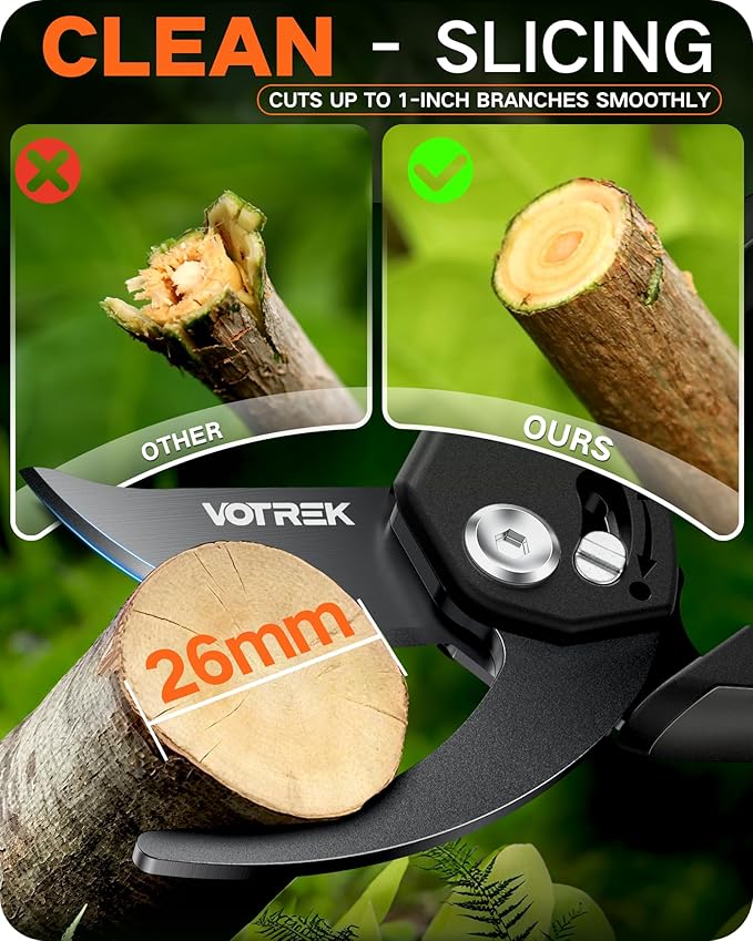 8.5 Pruning Shears for Gardening, ¡¼Unique Stepless Handle Opening¡½Professional Bypass Garden Clipper for All Hands, SK5 Steel Blades, Heavy Duty Ergonomic Plant Pruners for Branch
