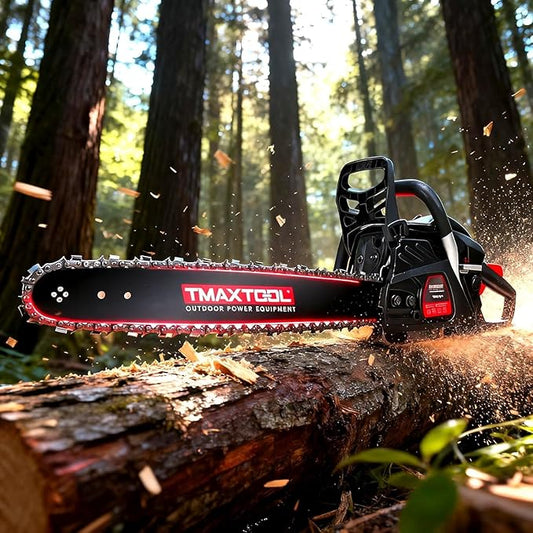 62cc Gas Chainsaw, 3.5-HP, 20 Inch Chain Saw, Gas Powered Chainsaws, 2-Stroke Gasoline Power Chain Saws with Automatic Oiler for Wood Cutting, Easy-Start, Black