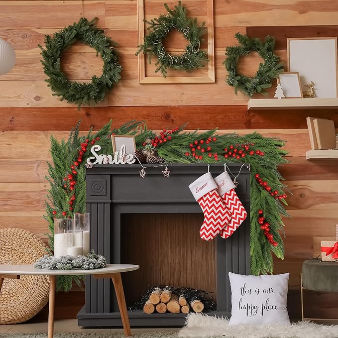 72 Inch Christmas Garland, Holiday Pine Decoration (1)
