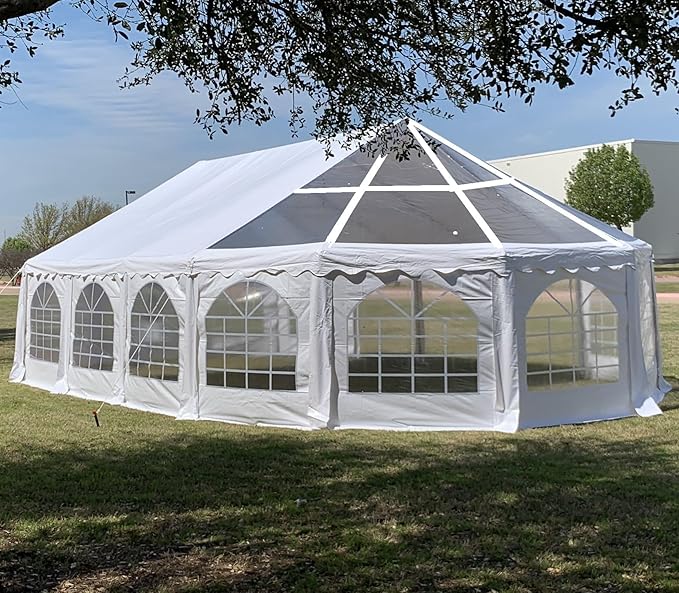 DELTA 40'x21' PVC Marquee Tents for Parties, Large Party Tent, Outdoor Wedding Tent, Heavy Duty Fire Retardard Waterproof Canopy, Carpas para Fiestas,Outdoor Event + 6 Storage Bags