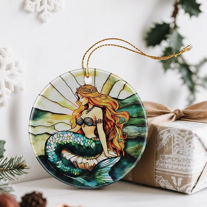 Mermaid Ornaments, Christmas Ornaments: Christmas Tree Decorations, Holiday Decor, Stocking Stuffers, Gift Ideas, Xmas Gift, Mermaid Lover Gifts & Gifts for Her