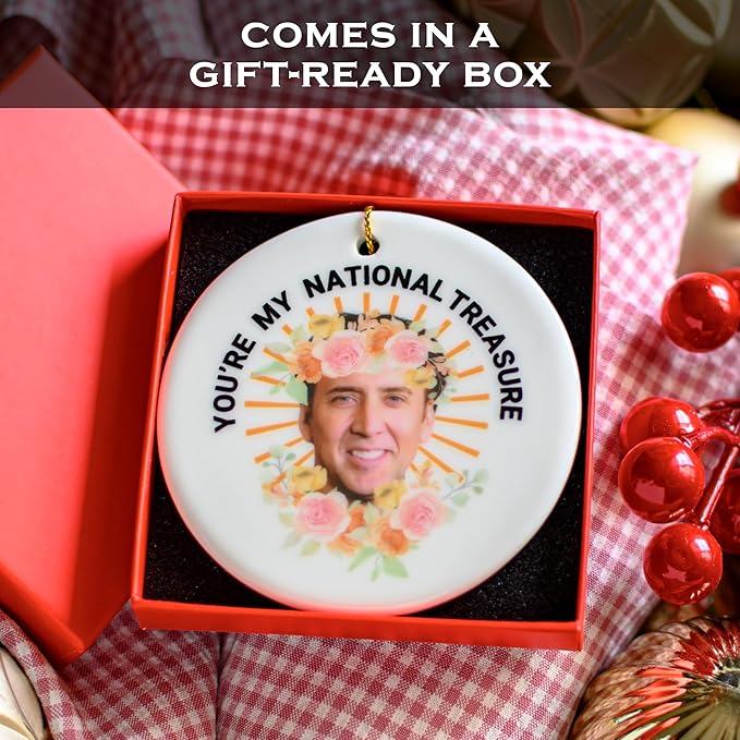 You're My Natural Treasure Funny Christmas Ornament 3 Inch, Funny Christmas Tree Ornament, Funny Tree Ornament Exchange, Novelty Xmas Decor Adult Humor Gag