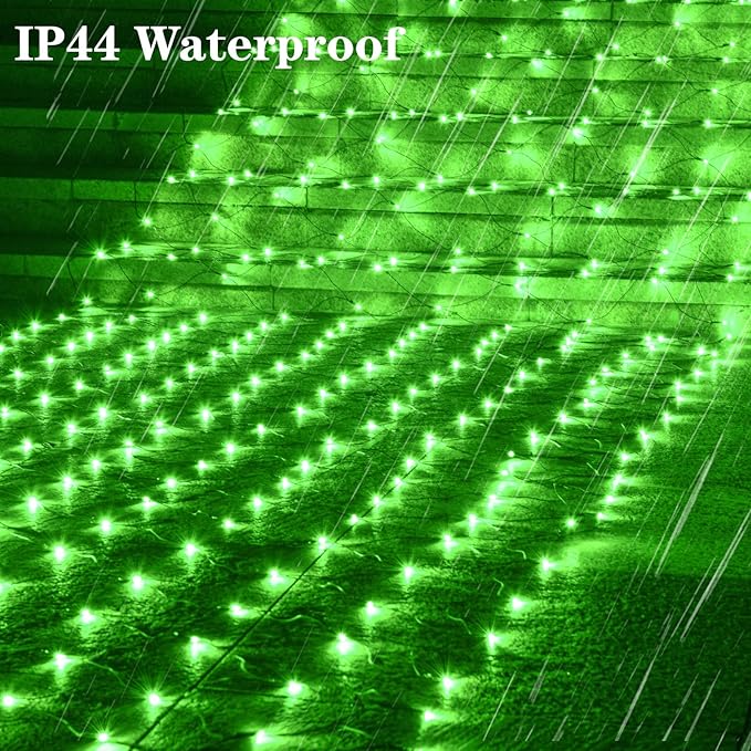 OYCBUZO 360LED Green Net Lights Outdoor, 21ft x 5ft 8 Modes Connectable Mesh Lights St Patricks Day Decor, Waterproof Outdoor Bush Christmas Light Plug in for Xmas Tree Holiday Party Patio Garden