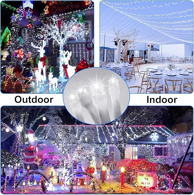 Outdoor Fairy Lights Waterproof, Plug in String Lights with 8 Modes Timer, 392Ft 1200 Twinkle LED Outdoor & Indoor Decor for Girl's Bedroom/Garden/Patio/Yard/Wedding/Holiday Party