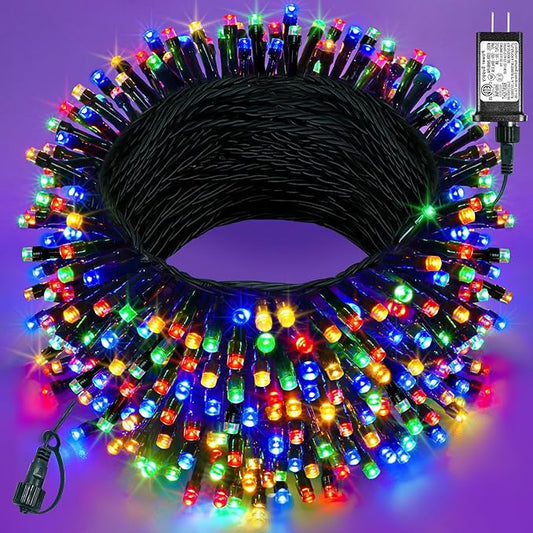 157FT 480 LED Christmas Lights Outdoor, Plug in Christmas Tree Lights Waterproof, 8 Modes Fairy String Light for Indoor Bedroom Garden Xmas Holiday Decorations, Multicolor