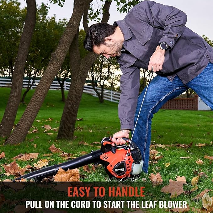 25CC Gas Leaf Blower 420-CFM, 150-MPH, 2 Cycle Handheld Leaf Blower for Lawn Care, Leaf Cleaning and Snow Removal (25CC 420-CFM 150-MPH)