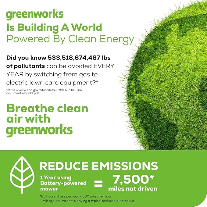 Greenworks 80V 25 Brushless Cordless (Self-Propelled) Dual Blade Lawn Mower (LED Headlight + Aluminum Handles), 4.0Ah Battery and Rapid Charger Included