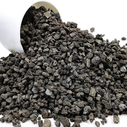 Black Horticultural Lava Rocks for Plants, 2lb Succulents Cactus Bonsai Soil Volcanic Rocks for Aquarium Outdoor Decorative Stones for Craft Projects, Vase Fillers