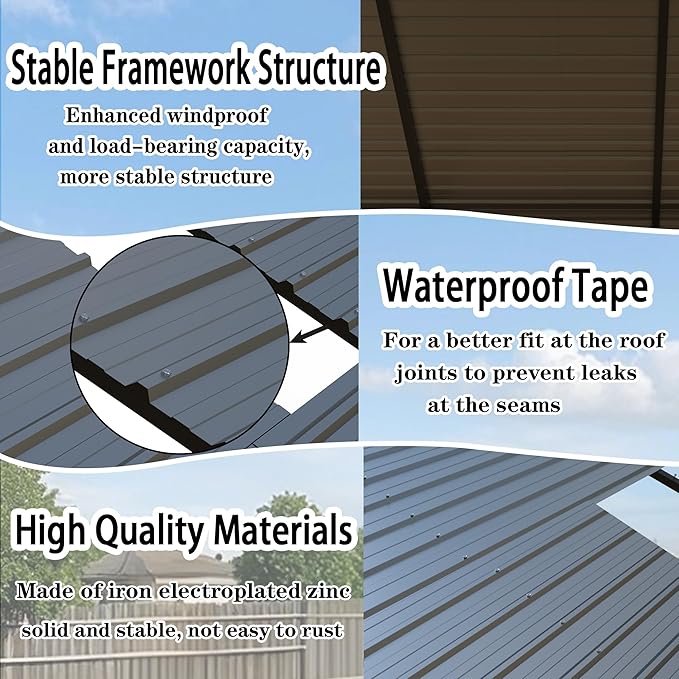 20'x30' Heavy Duty Metal Carport 20x30 FT Galvanized Steel Frame RV Carport Storage All Weather Shelter Easy Assembly for 4 Car Extra Large Canopy for Dual Vehicle Boat Protection Garage