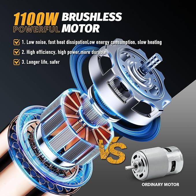 12 Inch Cordless Brushless Electric Chainsaw, 21V 4.0Ah Batteries & Auto Oiler Security Lock, 42 FT/S Powered Compact HandHeld Chain Saw, for Tree Trimming, Wood Cutting Garden, Pruning