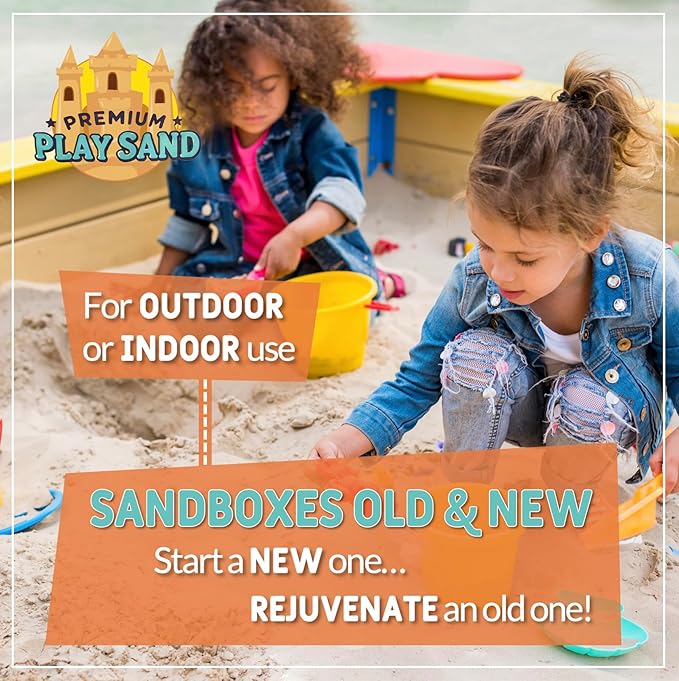 Play Sand for Kids - 10 lbs, Soft & Non-Toxic Natural Sand for Indoor and Outdoor Use