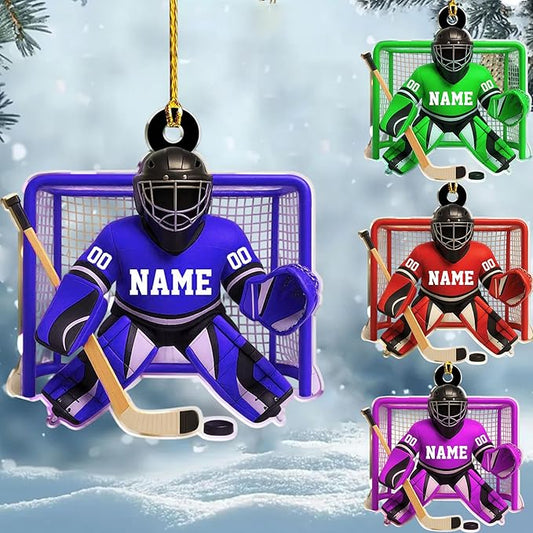 Custom Hockey Player Christmas Ornament 2025, Personalized Ice Hockey Players Ornaments, Custom Name and Number, Sport Lovers Gifts, Christmas Tree Decoration 3