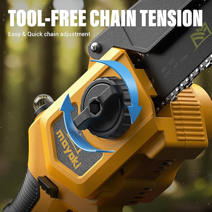 Cordless 8In Chainsaw Compatible with Dewalt 20V MAX Battery, Electric Portable Chain Saw w/ 4.0Ah Battery and Charger, 39Ft/s, Auto Oiler, 900W Brushless Motor, for Tree Trimming, Cutting, Purning
