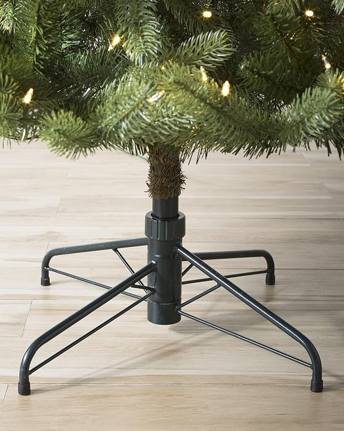 Balsam Hill Mountain Spruce - Realistic Narrow Artificial Christmas Tree with True Needle Foliage Available Unlit or with Warm LED Clear Lights, Unlit, 6.5'