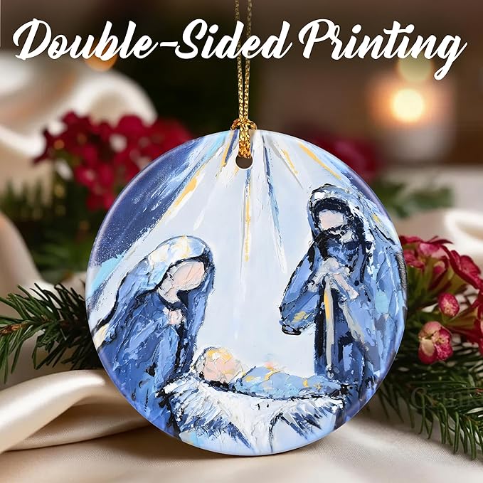 Nativity & Christian Ornaments, Christmas Ornaments: Christmas Tree Decorations, Holiday Decor, Stocking Stuffers, Gift Ideas, Xmas Gift, Gifts for Christians & Gifts for Religious
