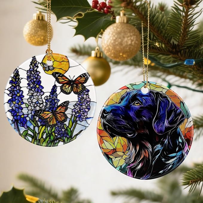 Black Labrador Retriever Ornaments, Dog Christmas Ornaments: Christmas Tree Decorations, Holiday Decor, Stocking Stuffers, Gift Ideas, Xmas Gift, Dog Lover Gifts & Pet Lover Gifts