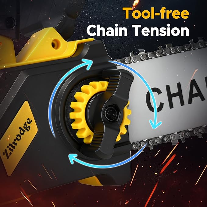 8“ & 10” Mini Chainsaw Cordless Battery Powered, Electric Chainsaw 2 in 1, Brushless Battery Chainsaws Handheld Chain Saw for Tree Branches, Courtyard, DIY, Garden, Gifts for Women Men Dad Husband
