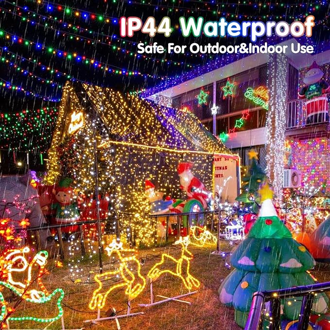 Heceltt 403FT 1000 LED Christmas Lights Outdoor, Color Changing String Lights with 11 Modes and Timer Memory Function for Xmas Tree Wedding Party Holiday Decor (Warm White to Multicolor)