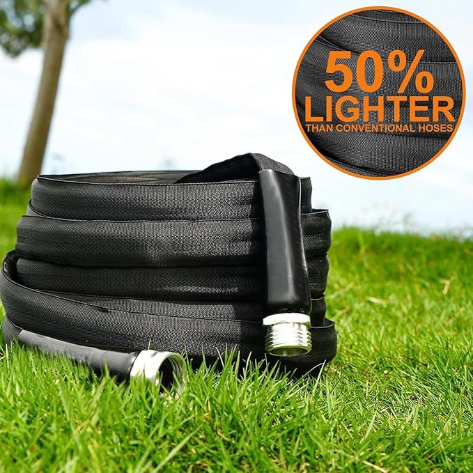 Garden Hose, Lightweight, Ultra Flexible, Durable, Kink-Free Garden Hose, RV, Marine and Camper Hose (50 FT)