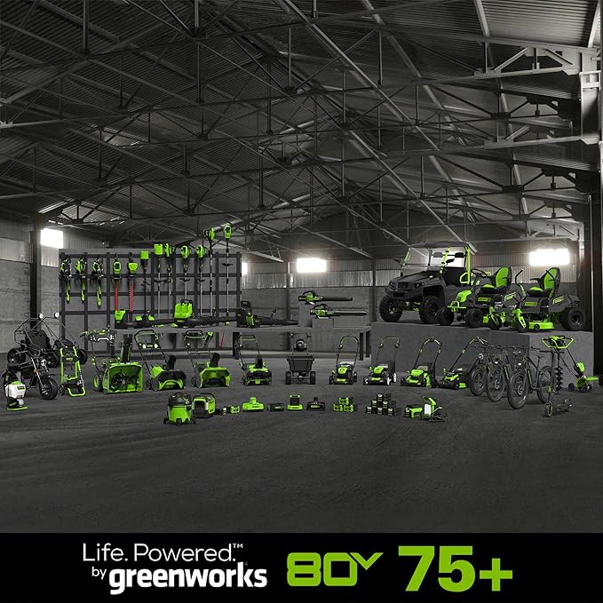 Greenworks 80V Brushless Cordless Yard Tool Combo Kit with 2.0Ah Battery & Rapid Charger ? 16 Dual-Line String Trimmer and 500 CFM / 125 MPH Leaf Blower, Variable Speed, 4-Year Warranty