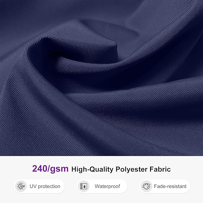 PURPLE LEAF 12ft Patio Umbrella Outdoor Square Umbrellas Large Cantilever Umbrella Windproof Offset Umbrellas Heavy Duty Sun Umbrella for Garden Deck Pool Patio, Navy Blue