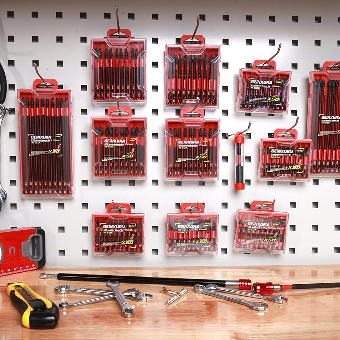 10Pieces 2 In. T10 Impact Tough Magnetic Screwdriver Bit Set, #10 Torx Head Power Bits, S2 Alloy Steel Star Bits with Storage M-Box