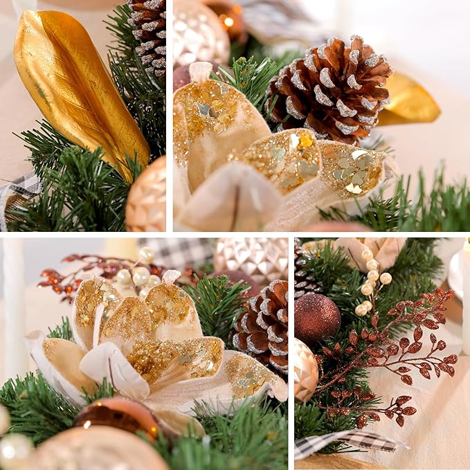 WBHome 9 Feet/108 Inch Christmas Garland Woodland Themed Holiday Decorations
