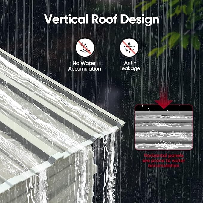 Quictent Heavy Duty 13x26 FT Vertical Roof Metal Carport, Pre-Drilled All Weather Car Shelter for RV, Vehicles & Farm Equipment