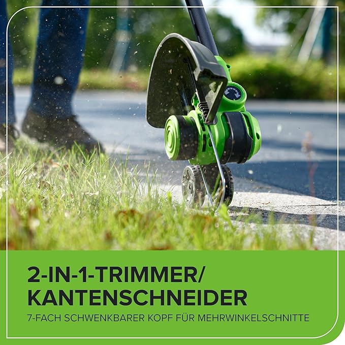 Greenworks 24V 12 Cordless String Trimmer/Edger (Includes 20 Blades), 4.0Ah Battery and Charger Included