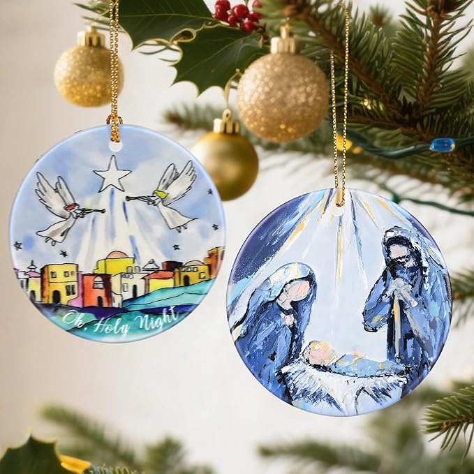 Nativity & Christian Ornaments, Christmas Ornaments: Christmas Tree Decorations, Holiday Decor, Stocking Stuffers, Gift Ideas, Xmas Gift, Gifts for Christians & Gifts for Religious
