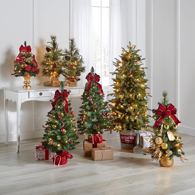 BrylaneHome 24" H Tabletop Christmas Tree - Gold