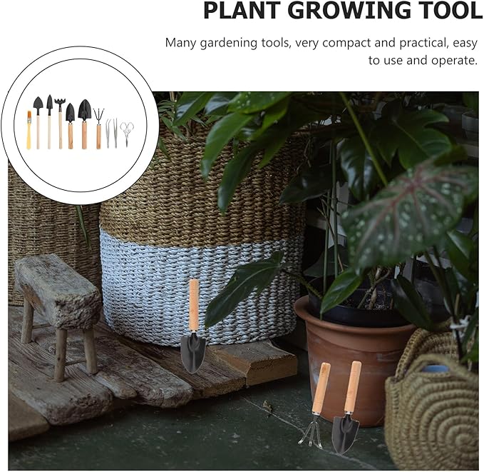 10 Pcs Mini Succulent Planting Tools and Gardening Kit for Transplanting and Caring Bonsai Flowers Compact Plant Growing Tools for Indoor Outdoor Use
