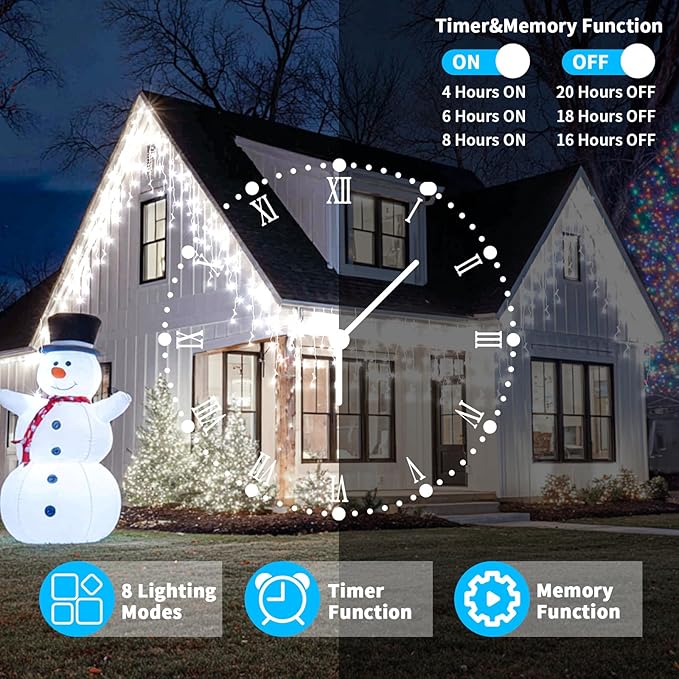 Solar Christmas Lights 66+16Ft 660LED Icicle Lights for Outside 2400mAH Connectable Rechargeable Dimmable Remote Twinkle Fairy String Lights for Xmas Yard Eaves House Roof Decorations