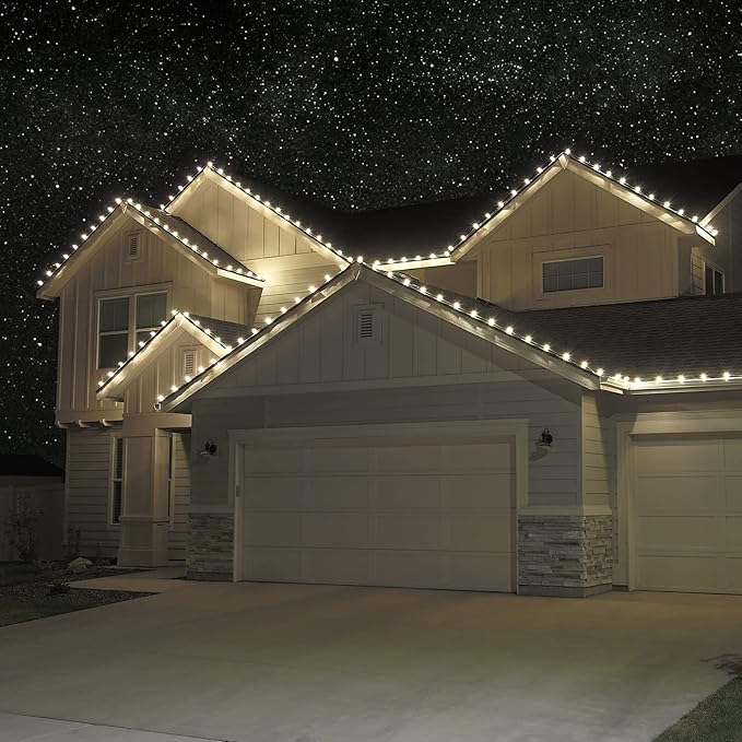 HLO Lighting Smooth C9 Christmas Lights | Yellow LED Bulbs for Indoor & Outdoor Christmas Decor | Set of 25
