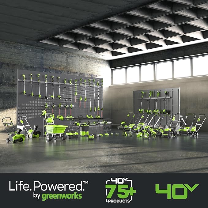 Greenworks 40V (710 CFM / 175 MPH) Brushless Backpack Blower, Commercial Power for Wet Leaves, Heavy Debris, Gravel and Driveway Snow, Includes (2) 5.0Ah HP Batteries & 4A Dual Charger