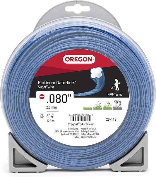 Oregon 20-118 Platinum Gatorline Supertwist Trimmer Line .08-Inch by 414-Foot