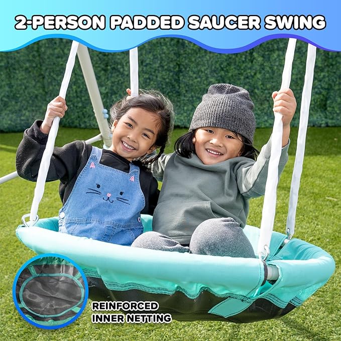 Sportspower Super Saucer Metal Swing Set: 2 Swings
