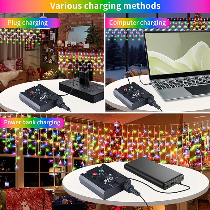 Solar Icicle Lights for Outside 66+16Ft 660LED Christmas Lights Outdoor Decorations Dual Color Changing Connectable Rechargeable Dimmable Remote Twinkle Fairy String Lights for Xmas Eaves House Roof