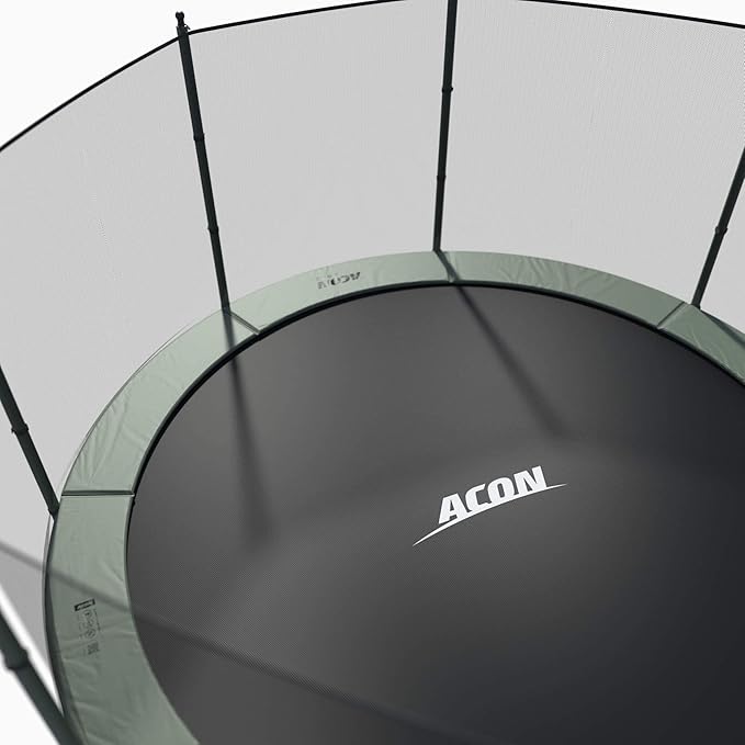 ACON Air Trampoline 14ft Advanced Set with Standard Safety Enclosure | Sturdy Round Trampoline with 96 Heavy-Duty Springs | Ideal for Active Outdoor Play