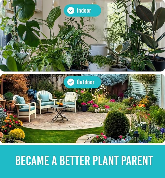 GROWIT Plant Moisture Meter Houseplants - Accurate Plant Water Meter for Indoor Plants Soil Moisture Meter Stocking Stuffers Gift for Mom Dad Adults - No Battery Needed