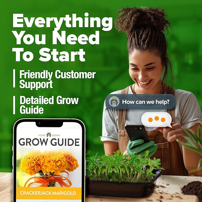 HOME GROWN Marigold Seeds Bulk Mix - 5600+𝗡𝗢𝗡-𝗚𝗠𝗢,𝗨𝗦𝗔 Crackerjack Marigold Flower Seeds for Planting Outdoors -Flowers Seed for Companion Planting -Wildflower African Marigold(Tagetes erecta)