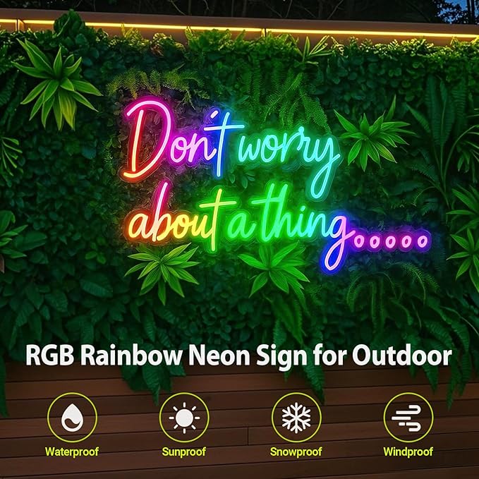 DUNACO Large Custom Outdoor Neon Sign, Personalized Neon Signs Waterproof for Backyard, Outdoor Neon Signs Customizable Dimmable LED Light for Wedding Patio Pool Oasis Party Business