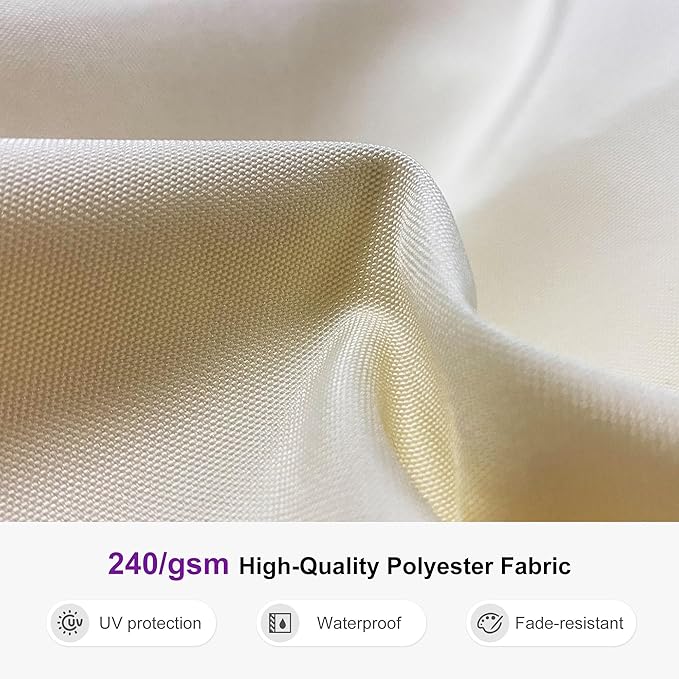 PURPLE LEAF 11ft Patio Umbrella Outdoor Square Umbrella Large Cantilever Umbrellas Windproof Offset Umbrellas Heavy Duty Sun Umbrella for Garden Deck Pool Patio, Cream