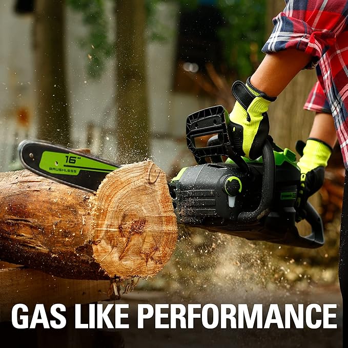 Greenworks 80V 16 Brushless Cordless Chainsaw (Great For Tree Felling, Limbing, Pruning, and Firewood / 75+ Compatible Tools), Tool Only