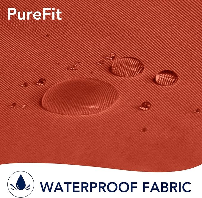 PureFit Outdoor Curtains for Patio Waterproof Weatherproof, UV and Fade Resistant Outside Curtains for Gazebo, Front Porch, Pergola, Sun Blocking Privacy Curtain, 100W x 84L inch, 1 Panel, Red Clay