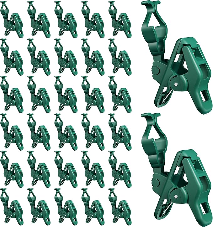 C7 C9 Christmas Lights Spring Clips, 100 Count Holiday Lights Quick Spring Clips, Shatterproof Shingle and Gutter Clips for E12, E17Socket, Rope Lights Roofline Fence Railing Mantel Christmas Trees